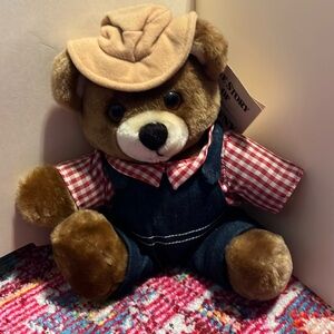 Vintage 1985 Del Monte Yumkin Brawny Bear 9" Plush Teddy